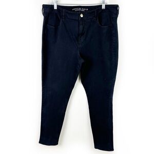 American Eagle Hi-Rise Jeggings Jeans in Black size: 20 Long